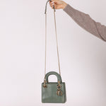 Dior 2015 Glossy Watersnake Chain Mini Lady Dior - FashioNica