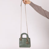 Dior 2015 Glossy Watersnake Chain Mini Lady Dior - FashioNica