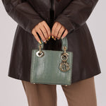 Dior 2015 Glossy Watersnake Chain Mini Lady Dior - FashioNica