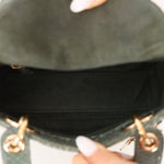 Dior 2015 Glossy Watersnake Chain Mini Lady Dior - FashioNica