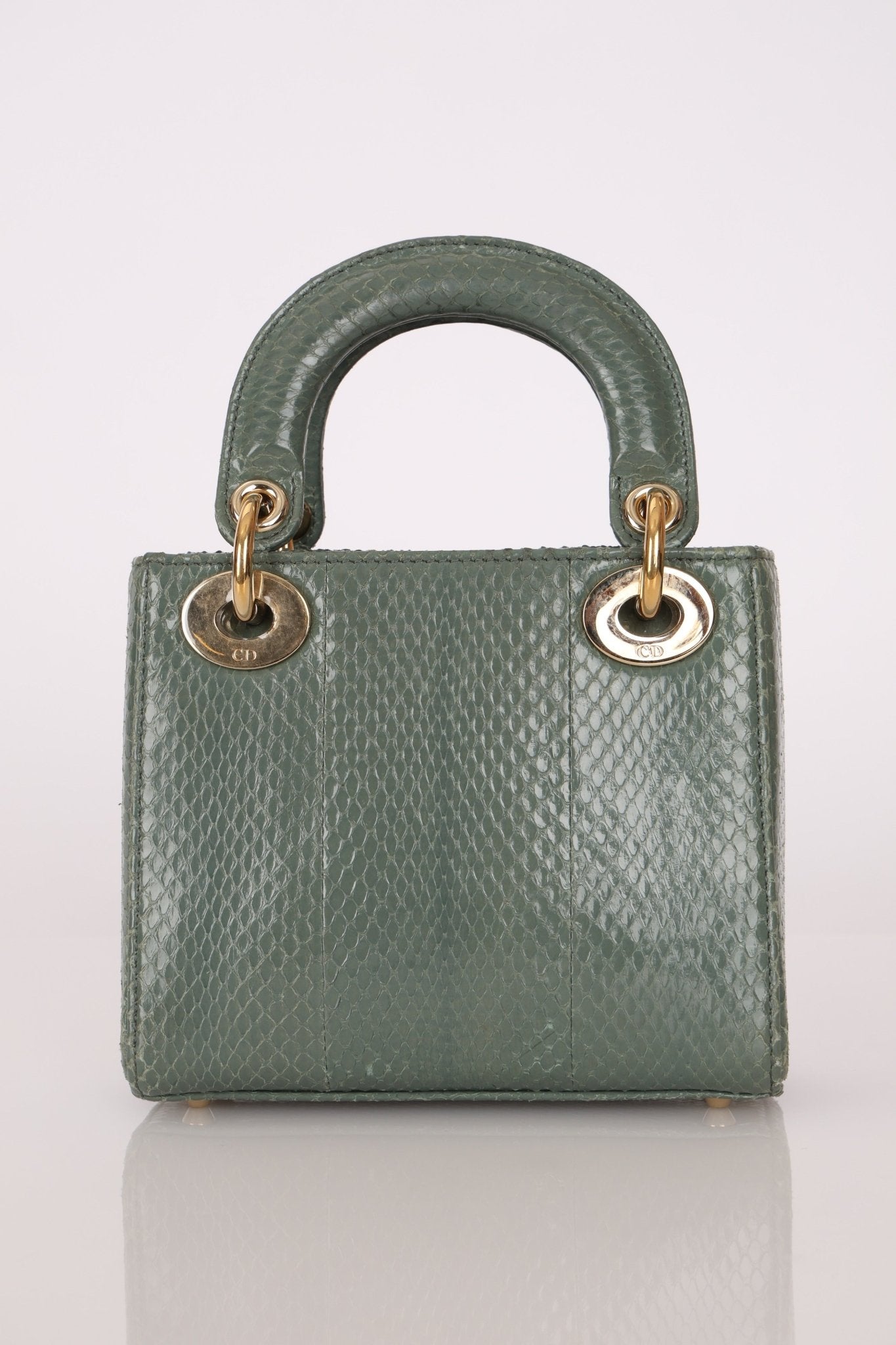 Dior 2015 Glossy Watersnake Chain Mini Lady Dior - FashioNica