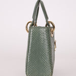 Dior 2015 Glossy Watersnake Chain Mini Lady Dior - FashioNica