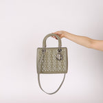 Dior 2015 Patent Khaki Medium Lady Dior - FashioNica