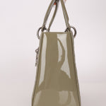 Dior 2015 Patent Khaki Medium Lady Dior - FashioNica
