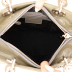 Dior 2015 Patent Khaki Medium Lady Dior - FashioNica