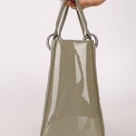 Dior 2015 Patent Khaki Medium Lady Dior - FashioNica