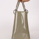 Dior 2015 Patent Khaki Medium Lady Dior - FashioNica