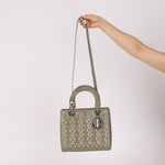 Dior 2015 Patent Khaki Medium Lady Dior - FashioNica