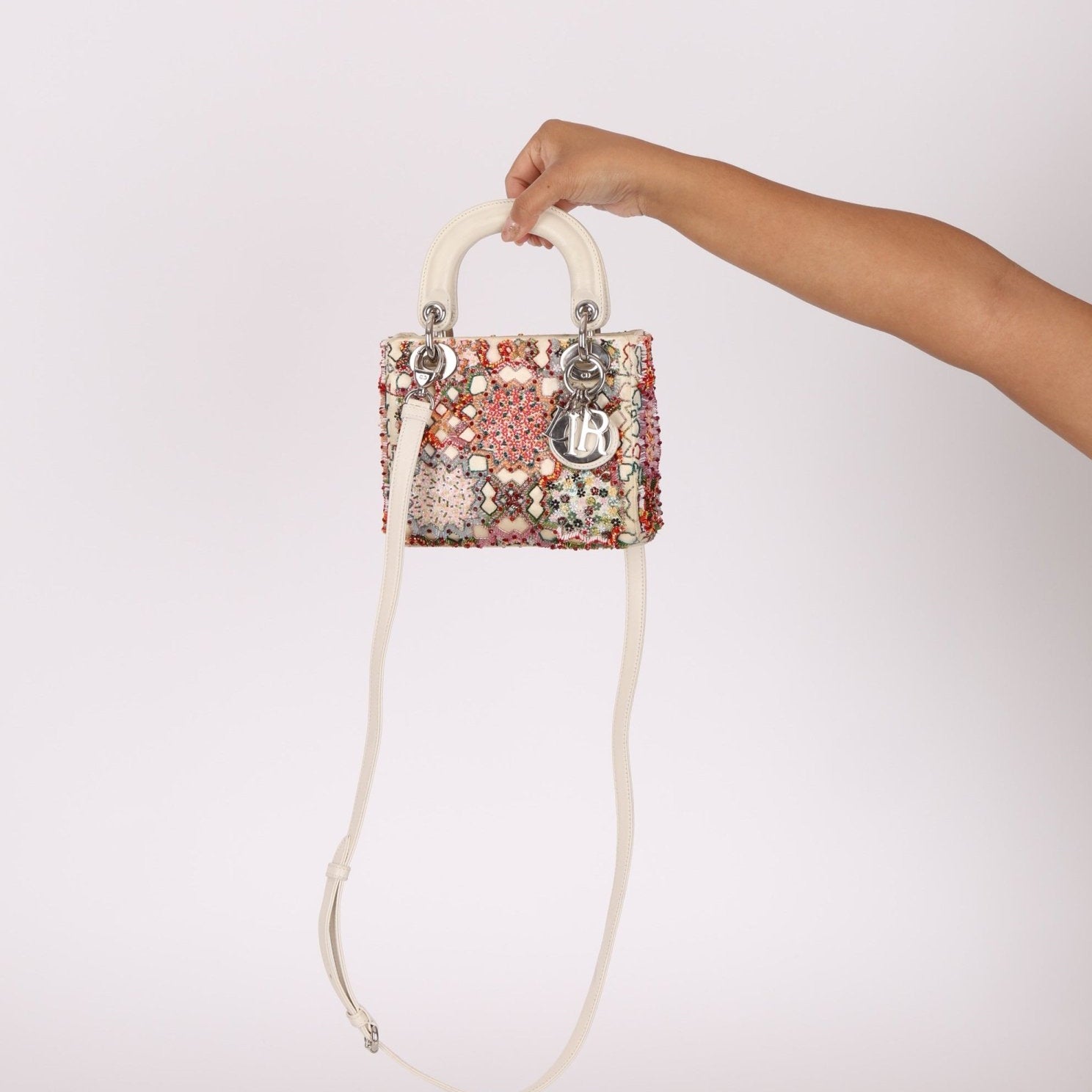 Dior 2015 Satin Beaded Mini Lady - FashioNica