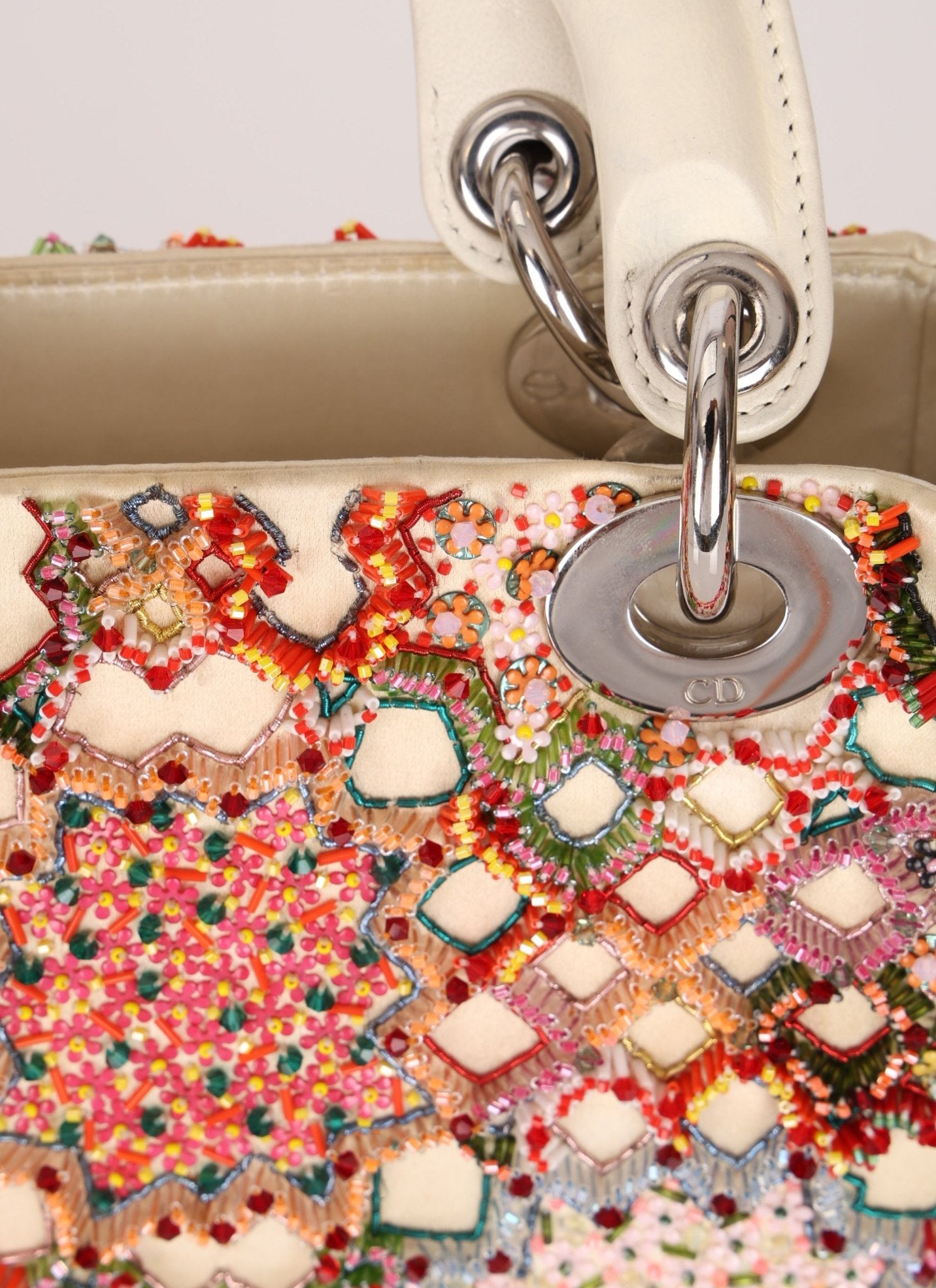 Dior 2015 Satin Beaded Mini Lady - FashioNica