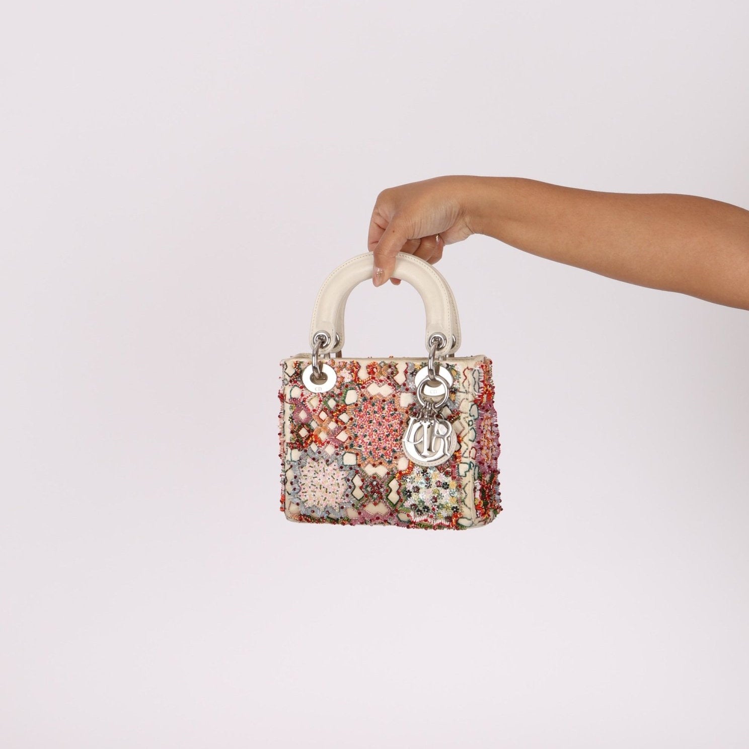 Dior 2015 Satin Beaded Mini Lady - FashioNica