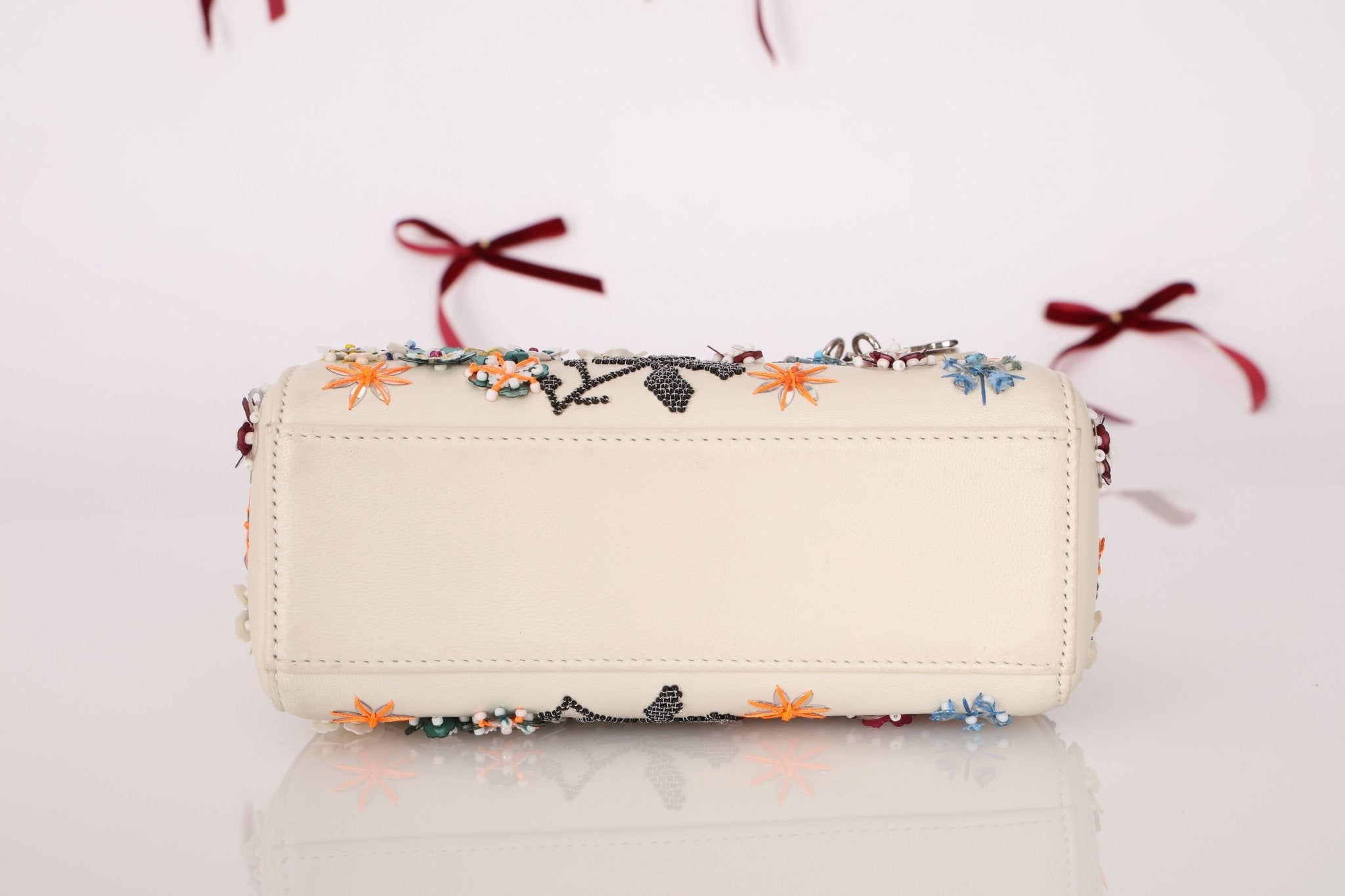 Dior 2015 Sequin Floral Embroidered Mini Lady - FashioNica