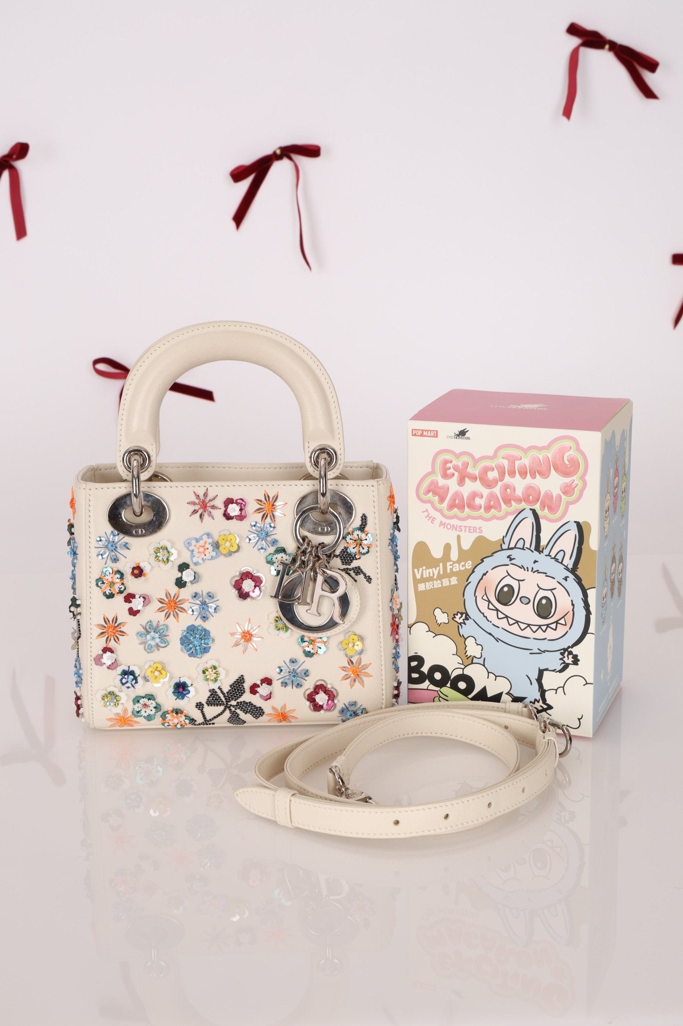 Dior 2015 Sequin Floral Embroidered Mini Lady - FashioNica