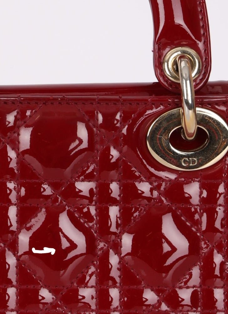 Dior 2017 Cannage Patent Mini Lady - FashioNica