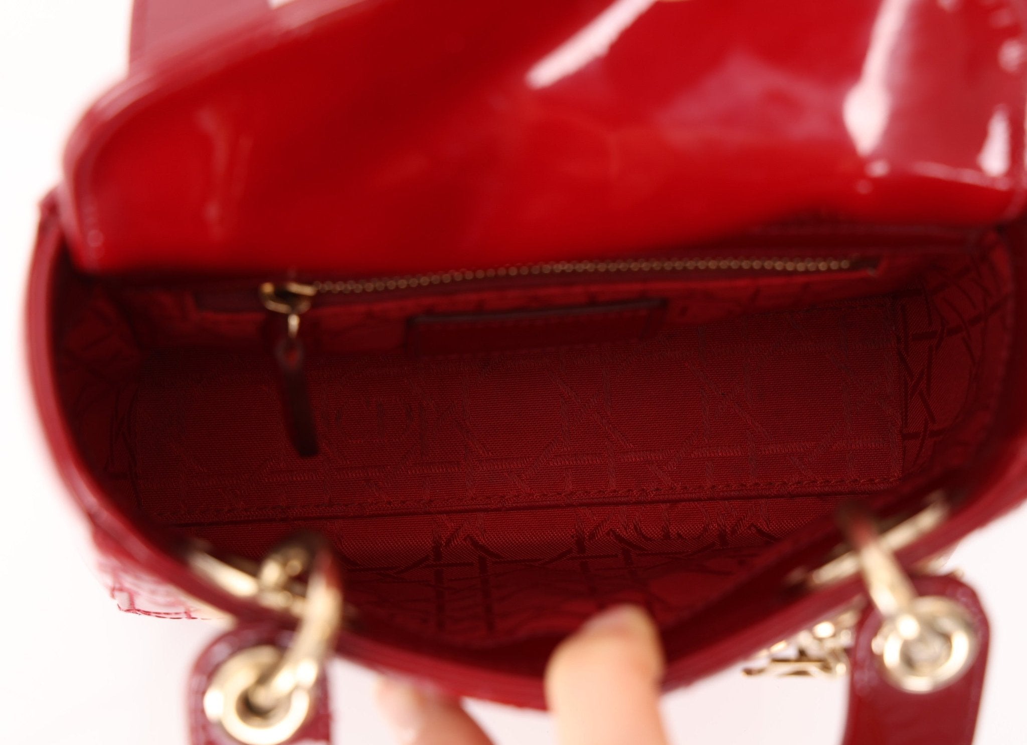 Dior 2017 Cannage Patent Mini Lady - FashioNica