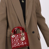 Dior 2017 Cannage Patent Mini Lady - FashioNica