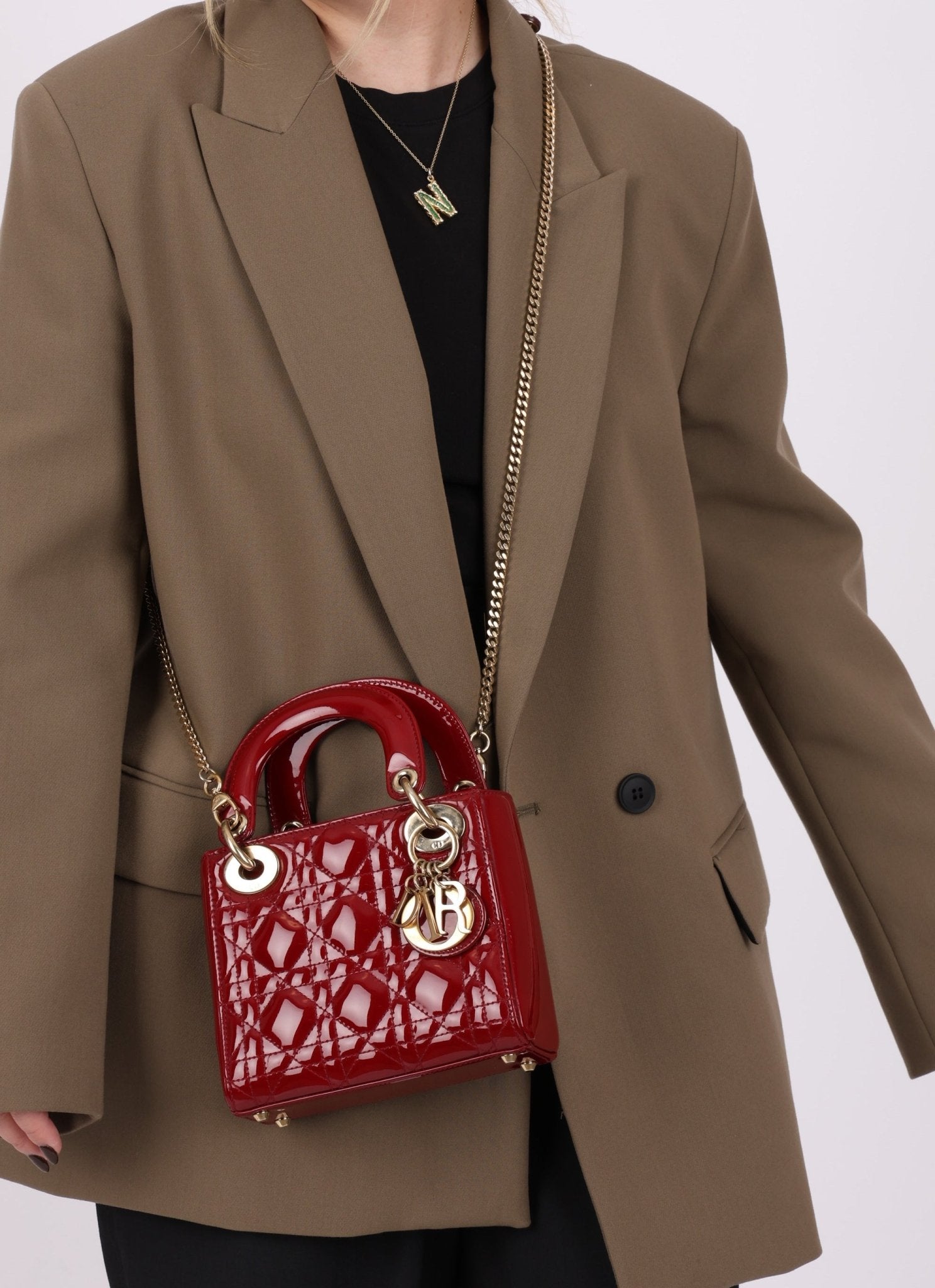 Dior 2017 Cannage Patent Mini Lady - FashioNica