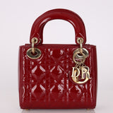 Dior 2017 Cannage Patent Mini Lady - FashioNica