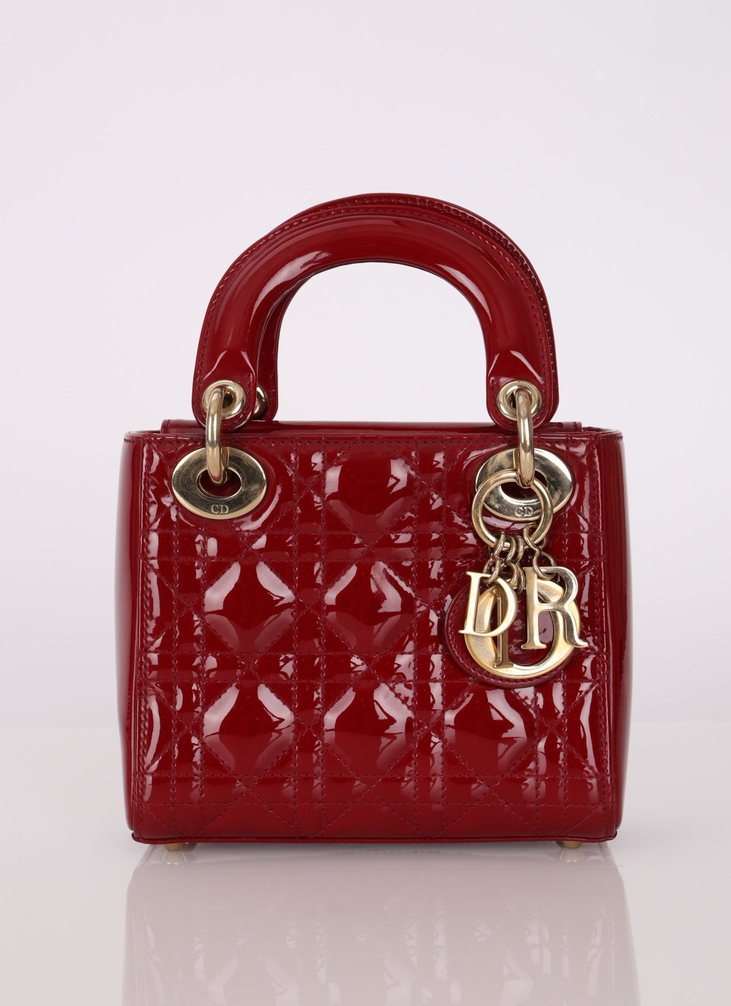 Dior 2017 Cannage Patent Mini Lady - FashioNica