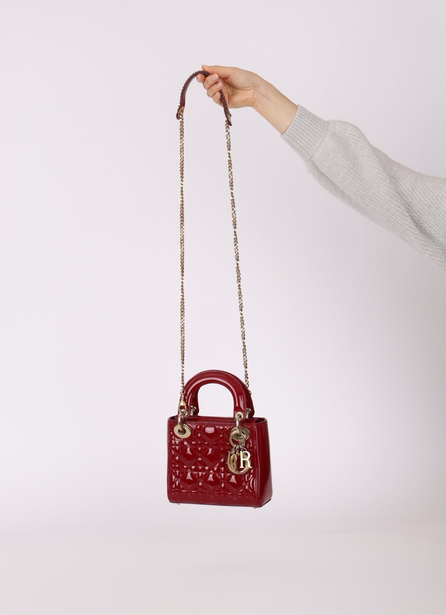 Dior 2017 Cannage Patent Mini Lady - FashioNica