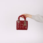 Dior 2017 Cannage Patent Mini Lady - FashioNica