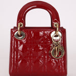 Dior 2017 Red Patent Chain Mini Lady Dior - FashioNica