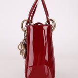 Dior 2017 Red Patent Chain Mini Lady Dior - FashioNica