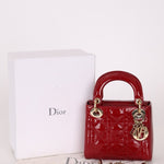 Dior 2017 Red Patent Chain Mini Lady Dior - FashioNica