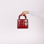 Dior 2017 Red Patent Chain Mini Lady Dior - FashioNica