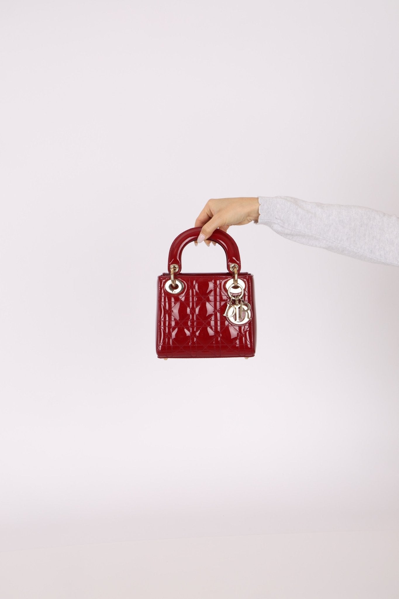 Dior 2017 Red Patent Chain Mini Lady Dior - FashioNica