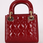 Dior 2017 Red Patent Chain Mini Lady Dior - FashioNica
