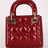 Dior 2017 Red Patent Chain Mini Lady Dior - FashioNica