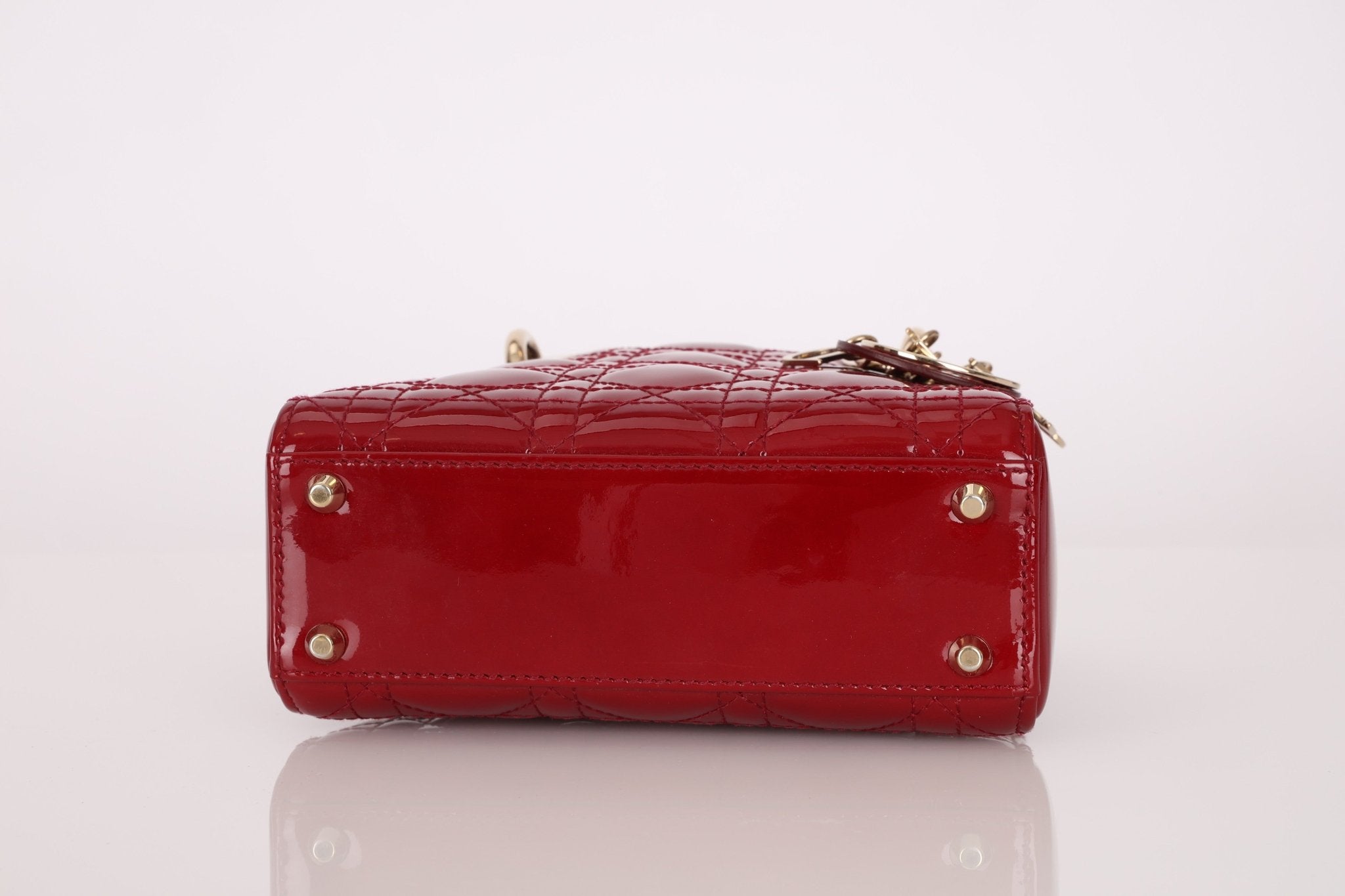 Dior 2017 Red Patent Chain Mini Lady Dior - FashioNica