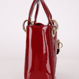 Dior 2017 Red Patent Chain Mini Lady Dior - FashioNica