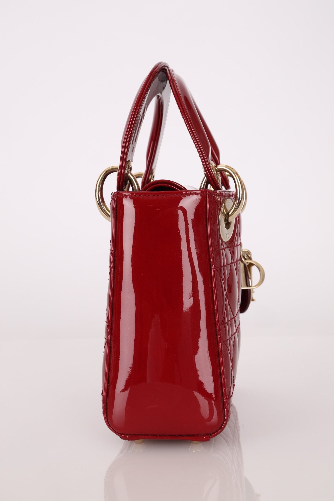 Dior 2017 Red Patent Chain Mini Lady Dior - FashioNica