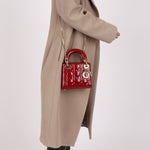 Dior 2017 Red Patent Chain Mini Lady Dior - FashioNica