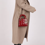 Dior 2017 Red Patent Chain Mini Lady Dior - FashioNica