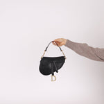 Dior 2018 Black Mini Saddle Bag with Strap - FashioNica