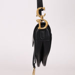 Dior 2018 Black Mini Saddle Bag with Strap - FashioNica