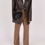 Dior 2018 Black Mini Saddle Bag with Strap - FashioNica