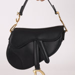 Dior 2018 Black Mini Saddle Bag with Strap - FashioNica