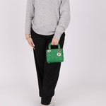 Dior 2018 Emerald Lambskin Cannage Mini Lady w Strap - FashioNica