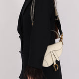 Dior 2018 Grained Leather Mini Saddle Bag w/ Dior Guitar Strap - FashioNica