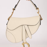 Dior 2018 Grained Leather Mini Saddle Bag w/ Dior Guitar Strap - FashioNica