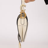 Dior 2018 Grained Leather Mini Saddle Bag w/ Dior Guitar Strap - FashioNica