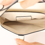 Dior 2018 Grained Leather Mini Saddle Bag w/ Dior Guitar Strap - FashioNica