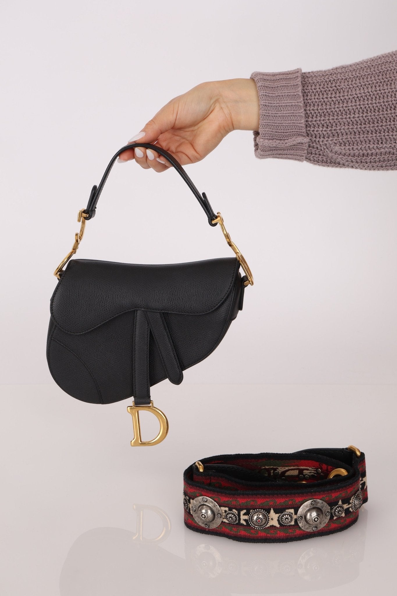 Dior 2018 Leather Mini Saddle with Guitar Strap - FashioNica