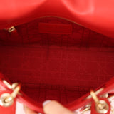 Dior 2018 Ruby Calfskin Cannage My ABCDior Small Lady - FashioNica