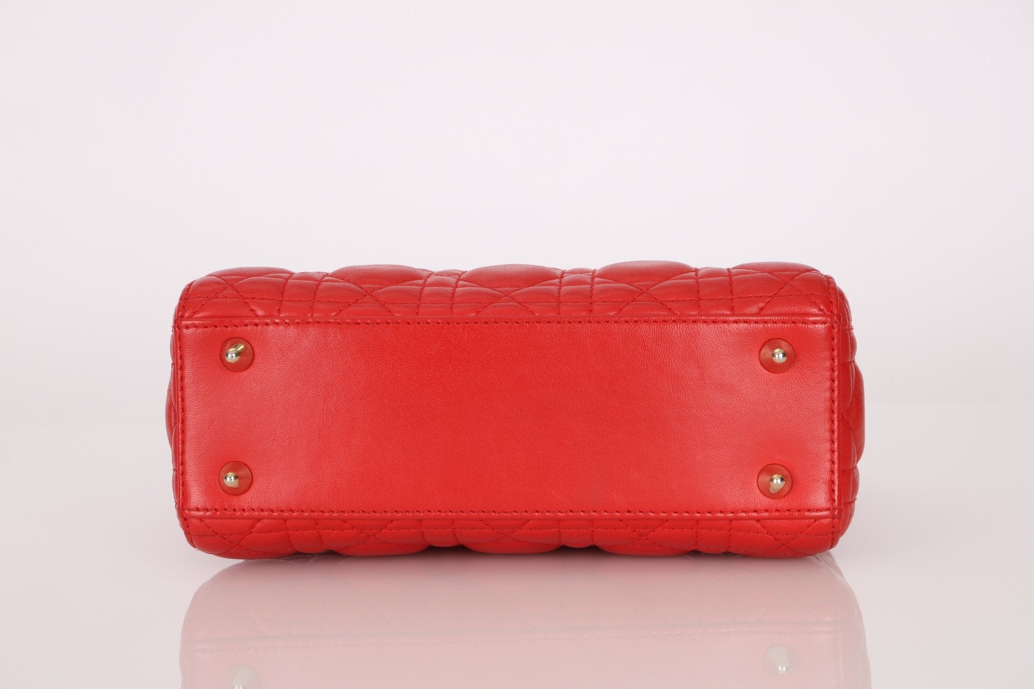 Dior 2018 Ruby Calfskin Cannage My ABCDior Small Lady - FashioNica