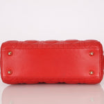 Dior 2018 Ruby Calfskin Cannage My ABCDior Small Lady - FashioNica